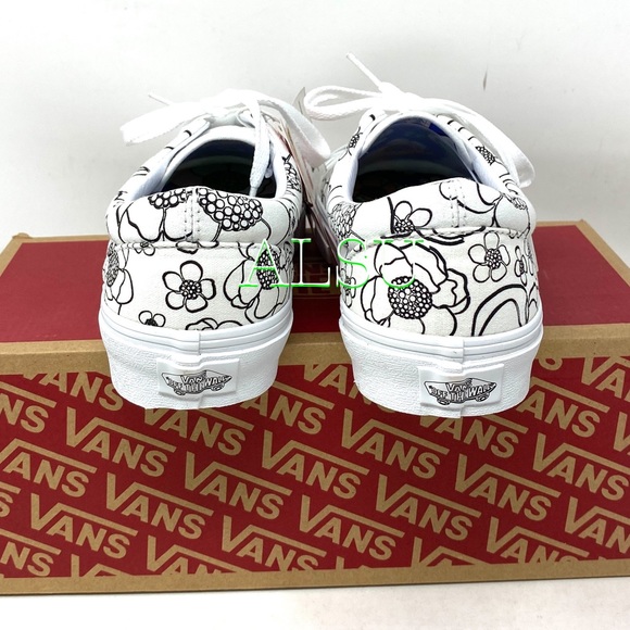 🌸Sale🌸 VANS ERA U-color Floral White Women’s Size 9.5 Sneakers VN0A4U391UH - Picture 6 of 9